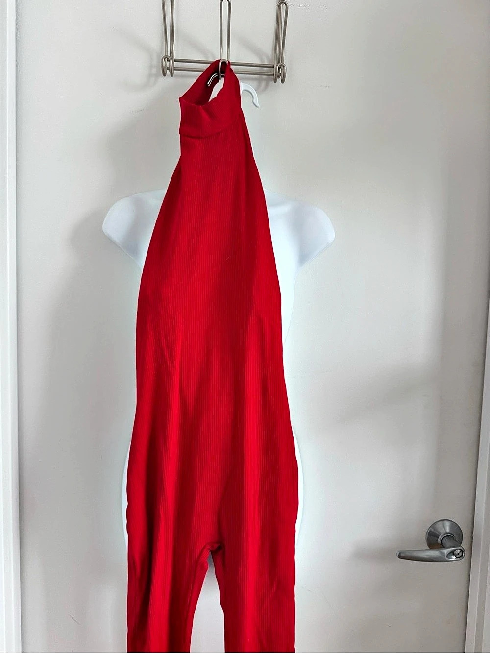 Fashion Nova Cassandra Light Snatched Jumpsuit Red Medium